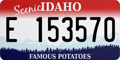 ID license plate E153570