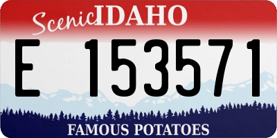 ID license plate E153571