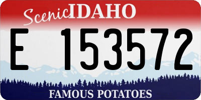 ID license plate E153572