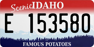 ID license plate E153580
