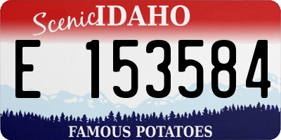 ID license plate E153584
