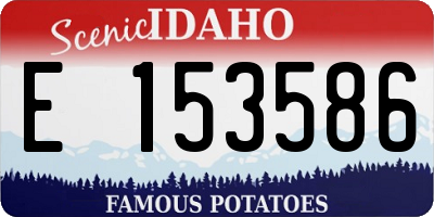 ID license plate E153586