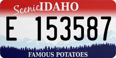 ID license plate E153587