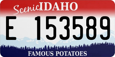 ID license plate E153589