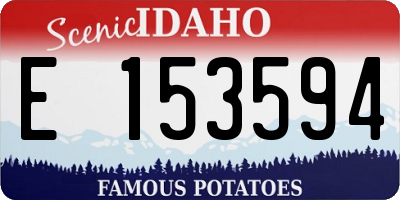 ID license plate E153594