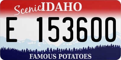 ID license plate E153600