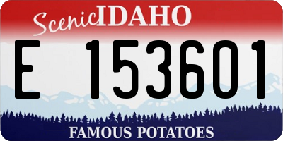 ID license plate E153601