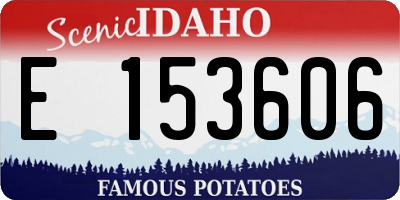 ID license plate E153606