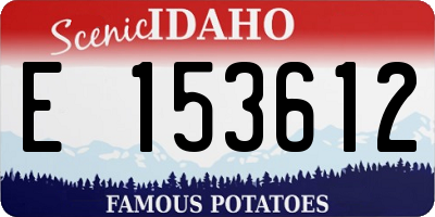 ID license plate E153612