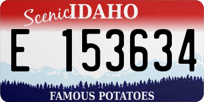 ID license plate E153634