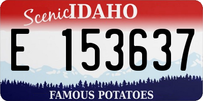 ID license plate E153637