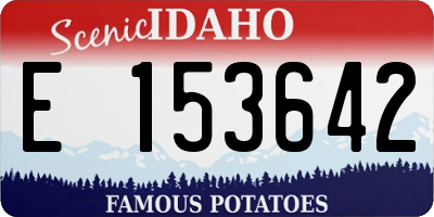 ID license plate E153642