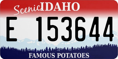 ID license plate E153644