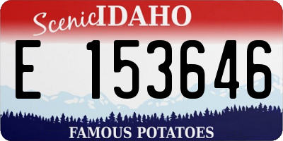 ID license plate E153646