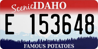 ID license plate E153648