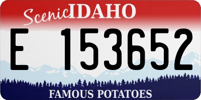 ID license plate E153652