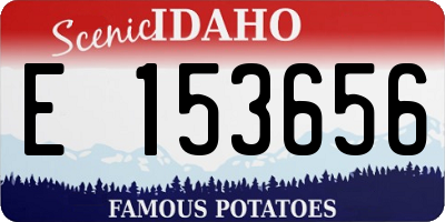 ID license plate E153656