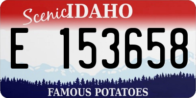 ID license plate E153658