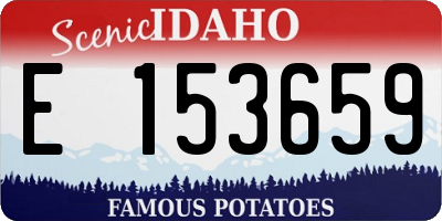 ID license plate E153659