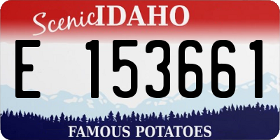 ID license plate E153661