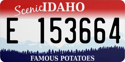 ID license plate E153664