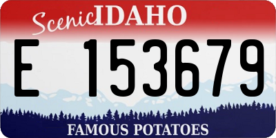 ID license plate E153679