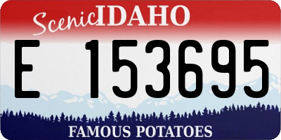 ID license plate E153695