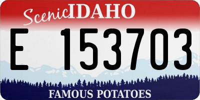 ID license plate E153703