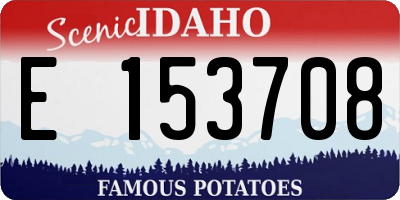 ID license plate E153708