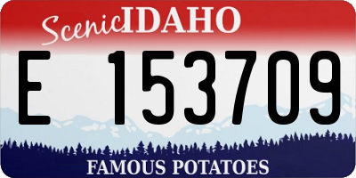 ID license plate E153709