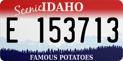 ID license plate E153713