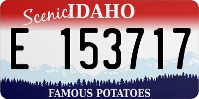 ID license plate E153717