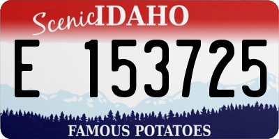 ID license plate E153725
