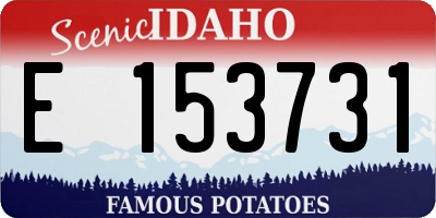 ID license plate E153731