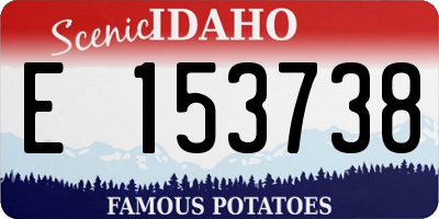 ID license plate E153738