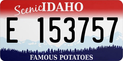 ID license plate E153757