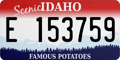 ID license plate E153759