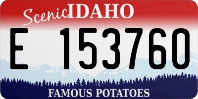 ID license plate E153760