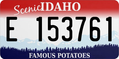 ID license plate E153761