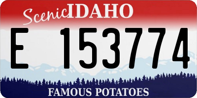 ID license plate E153774