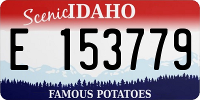 ID license plate E153779