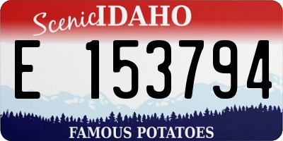 ID license plate E153794