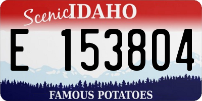 ID license plate E153804