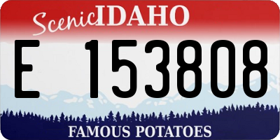 ID license plate E153808