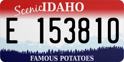 ID license plate E153810