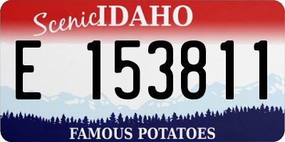 ID license plate E153811