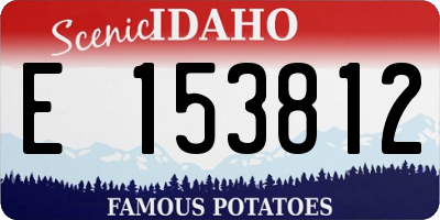 ID license plate E153812