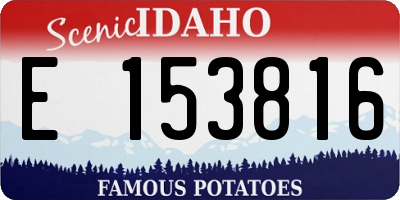 ID license plate E153816