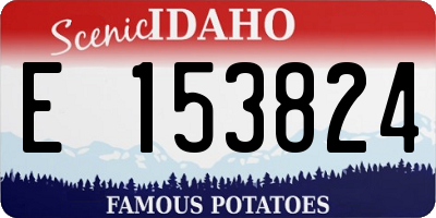 ID license plate E153824