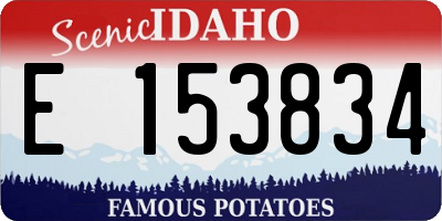 ID license plate E153834